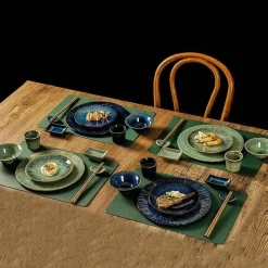 Japanisches Keramik-Geschirrset - Kiln Change Teller Schüsseln