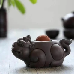 Japanisches Kröten-Teehaustier-Set – Kreative Keramik für Teeliebhaber