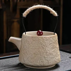 Japanisches Teekannenset im Retro-Stil – Keramik-Kungfu-Teekanne mit Tassen