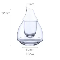 Japanisches Weinflaschen- und Becherset aus Glas mit Stövchen – elegantes Trinkgeschirr für besondere Anlässe