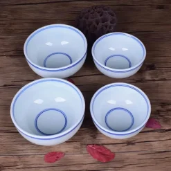 Jingdezhen Blau-Weiße Keramik-Reisschüssel - Porzellan-Suppenschüssel