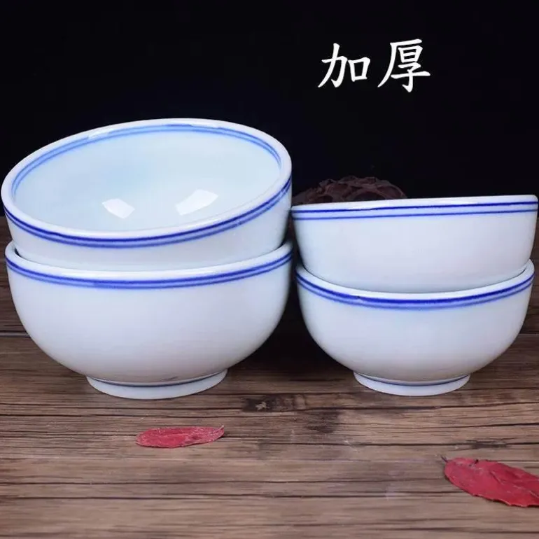 Jingdezhen Blau-Weiße Keramik-Reisschüssel - Porzellan-Suppenschüssel