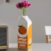 Juice Plant Pot – Cartoon Juice Carton Planter for Home Decor