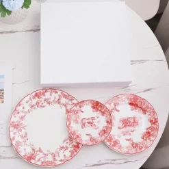 Jungle Bone China Geschirrset Elegante Teller & Servierplatten