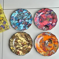 Jungle Flower Speiseteller-Set aus Bone China – Elegantes Geschirr