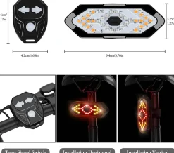 Kabelloser LED-Fahrradblinker - Sicherheitsanzeigeleuchte