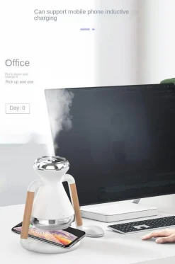 Kabelloses Mini-Luftbefeuchter-Telefonladegerät - Tragbarer Luftbefeuchter