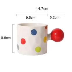 Kaffee- und Teetassen-Set aus Keramik mit Herz-Design – süße Liebesbecher-Kollektion