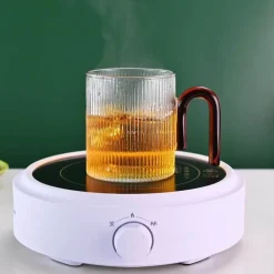 Kaffeebecher aus geriffeltem Glas – bunter, hitzebeständiger Griff