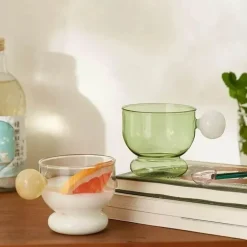 Kaffeebecher aus Glas mit Kugelhenkel - 310ml