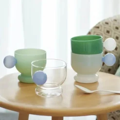 Kaffeebecher aus Glas mit Kugelhenkel - 310ml