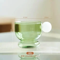 Kaffeebecher aus Glas mit Kugelhenkel - 310ml