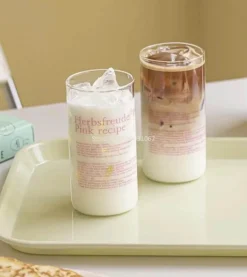 Kaffeebecher-Set aus Glas – 2-teiliges Trinkgeschirr