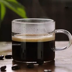 Kaffeebecher-Set aus Glas – 120 ml, Teetassen für Milch, Saft, Bier