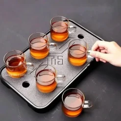 Kaffeebecher-Set aus Glas – 120 ml, Teetassen für Milch, Saft, Bier