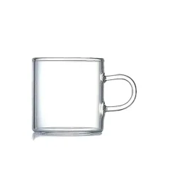 Kaffeebecher-Set aus Glas – 120 ml, Teetassen für Milch, Saft, Bier