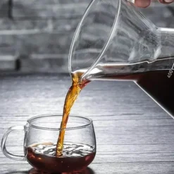 Kaffeekanne aus Glas – 400 ml, hitzebeständig, mit Edelstahlfilter