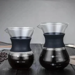 Kaffeekanne aus Glas mit Edelstahlfilter – 200 ml400 ml