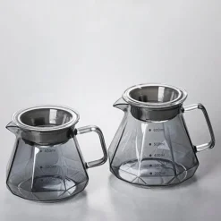 Kaffeekaraffe aus Glas – 600 ml Pour Over Filterkanne