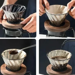 Kaffeekaraffe aus Glas – 600 ml Pour Over Filterkanne