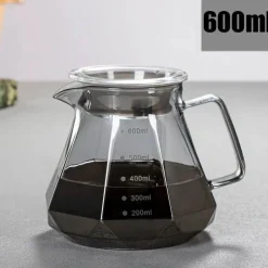 Kaffeekaraffe aus Glas – 600 ml Pour Over Filterkanne