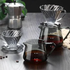 Kaffeekaraffe aus Glas – 400–600 ml, wiederverwendbar, für Kaffee, Milch, Tee, Saft