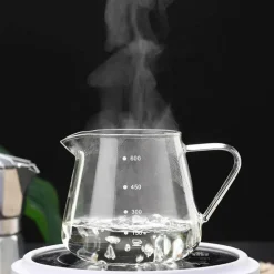 Kaffeekaraffe aus Glas – 400–600 ml, wiederverwendbar, für Kaffee, Milch, Tee, Saft