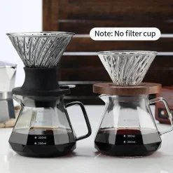 Kaffeekessel aus Glas – achteckige, wiederverwendbare Teekanne für die Zubereitung zu Hause, 400–600 ml