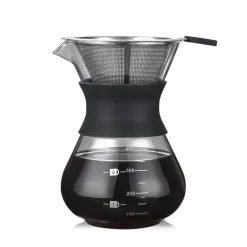 Kaffeemaschine aus Edelstahlglas – langlebiger Filter