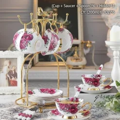 Kaffeeservice aus Keramik – Elegante Tassen- und Untertassen-Kollektion