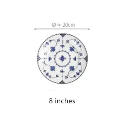 Kaffeeservice aus Keramik – Tasse, Untertasse, Zuckerdose, Milchkännchen, Teller