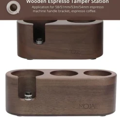 Kaffee-Stampfstation aus Holz – Zubehör für Espressomaschinen