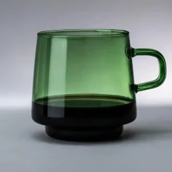 Kaffeetasse aus Borosilikatglas – 350 ml, hitzebeständig, für Tee und Saft.