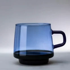 Kaffeetasse aus Borosilikatglas – 350 ml, hitzebeständig, für Tee und Saft.
