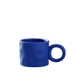 Kaffeetasse aus Keramik – 400 ml, Trinkbecher mit rundem Henkel