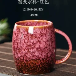 Kaffeetasse aus Keramik – 480 ml Teetasse aus Porzellan