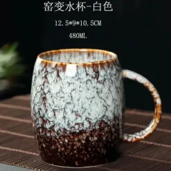 Kaffeetasse aus Keramik – 480 ml Teetasse aus Porzellan