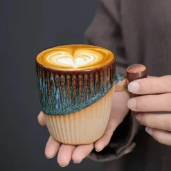 Kaffeetasse aus Keramik – Elegante Latte-Tasse aus Porzellan für das Homeoffice