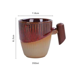 Kaffeetasse aus Keramik – Elegante Latte-Tasse aus Porzellan für das Homeoffice