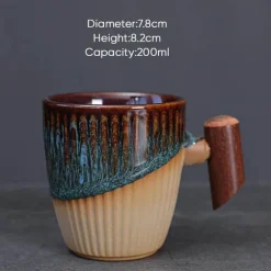 Kaffeetasse aus Keramik – Elegante Latte-Tasse aus Porzellan für das Homeoffice