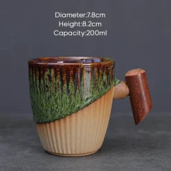 Kaffeetasse aus Keramik – Elegante Latte-Tasse aus Porzellan für das Homeoffice