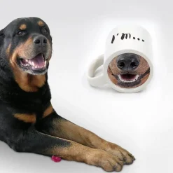 Kaffeetasse aus Keramik mit Hundenasenmotiv – süße Tasse für Tierliebhaber