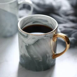 Kaffeetasse aus Marmorporzellan – elegante europäische Teetasse