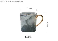 Kaffeetasse aus Marmorporzellan – elegante europäische Teetasse