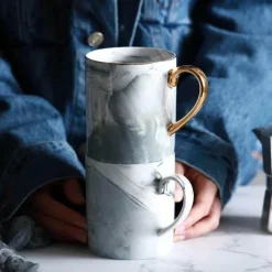 Kaffeetasse aus Marmorporzellan – elegante europäische Teetasse