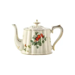 Kaffeetassen- und Tellerset aus Keramik mit Tablett mit Reliefrose