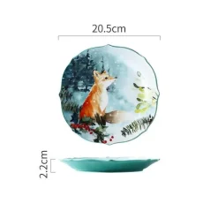 Kaffeetassen- und Untertassenset aus Keramik mit Tiermuster – 200 ml