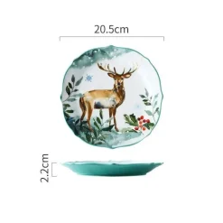 Kaffeetassen- und Untertassenset aus Keramik mit Tiermuster – 200 ml