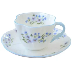 Kaffeetassen- und Untertassen-Set aus Bone China – elegantes Geschirr für das Home Office
