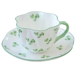 Kaffeetassen- und Untertassen-Set aus Bone China – elegantes Geschirr für das Home Office